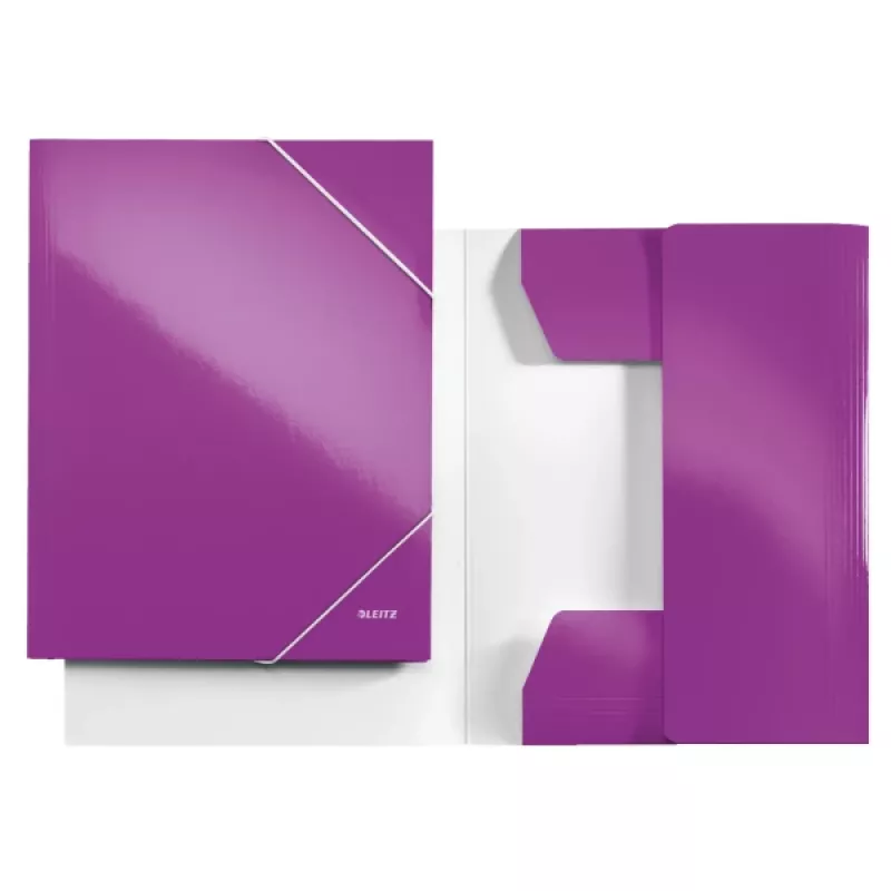 Leitz 3-klaffinen kansio WOW kartonki/POB A4, A4, polypropeeni (PP), violetti, 250 arkkia, 80 g/m², paperi
