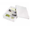 Leitz Click & Store WOW keskikokoinen järjestelylaatikko, valkoinen, kartonki, 880 g