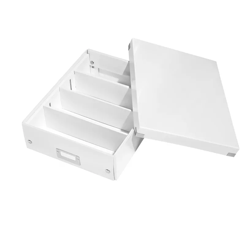 Leitz Click & Store WOW keskikokoinen järjestelylaatikko, valkoinen, kartonki, 880 g
