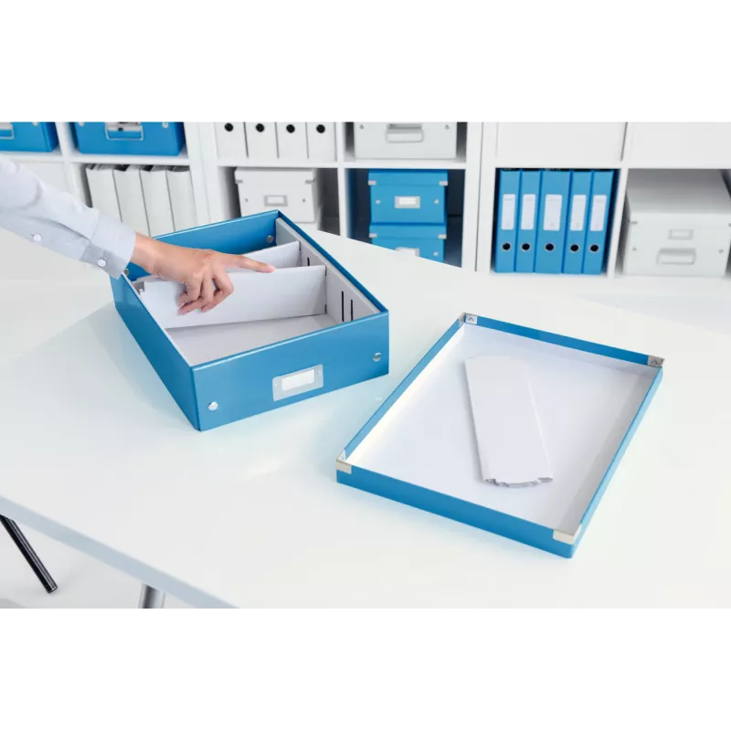 Leitz Click & Store WOW keskikokoinen säilytyslaatikko, sininen, kartonki, 880 g