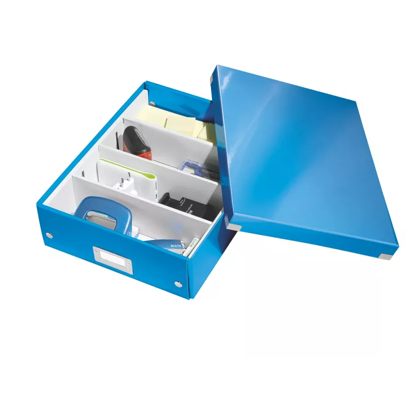Leitz Click & Store WOW keskikokoinen säilytyslaatikko, sininen, kartonki, 880 g