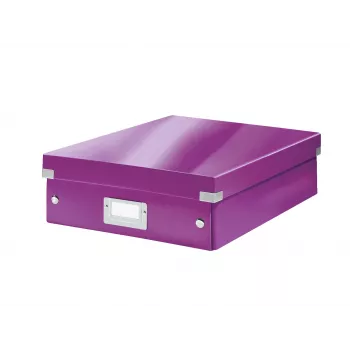Leitz Click & Store WOW keskikokoinen järjestelylaatikko, violetti, kartonki, 880 g