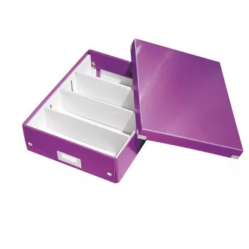 Leitz Click & Store WOW keskikokoinen järjestelylaatikko, violetti, kartonki, 880 g