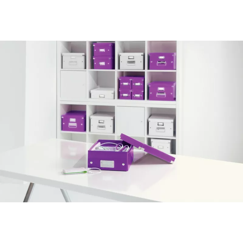 Leitz Click & Store WOW keskikokoinen järjestelylaatikko, violetti, kartonki, 880 g
