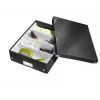 Leitz Click & Store WOW keskikokoinen järjestelylaatikko, musta, kartonki, 880 g
