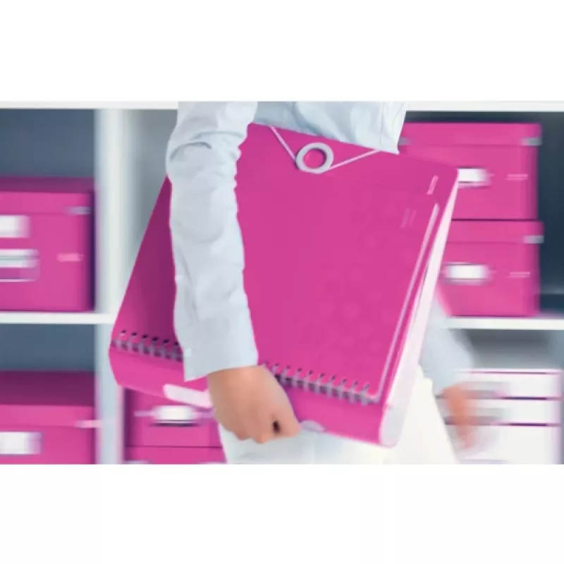 Leitz Active PP WOW -vipukansio A4/80 mm, A4, polyfoam, roosa, 500 arkkia, 80 g/m², 8,2 cm