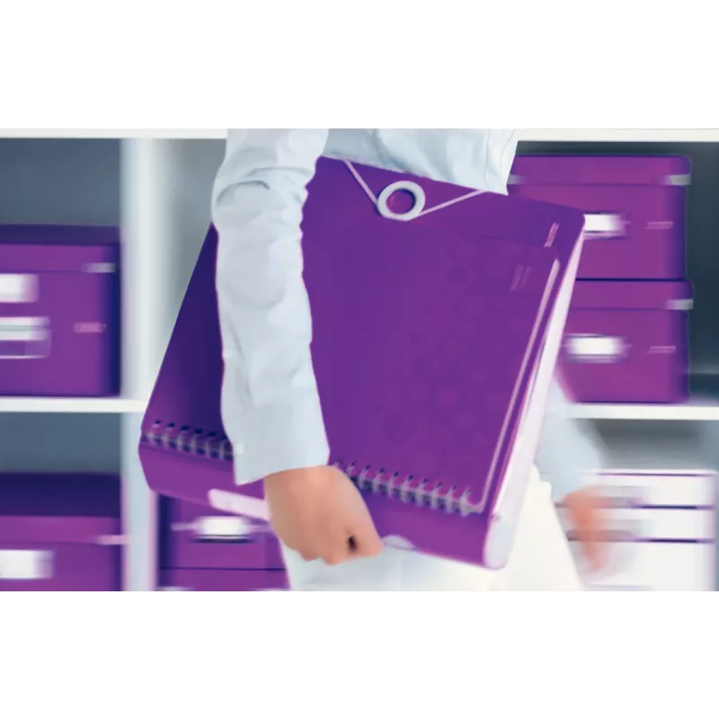 Leitz Active PP WOW -vipukansio A4/80 mm, A4, polyfoam, violetti, 500 arkkia, 80 g/m², 8,2 cm
