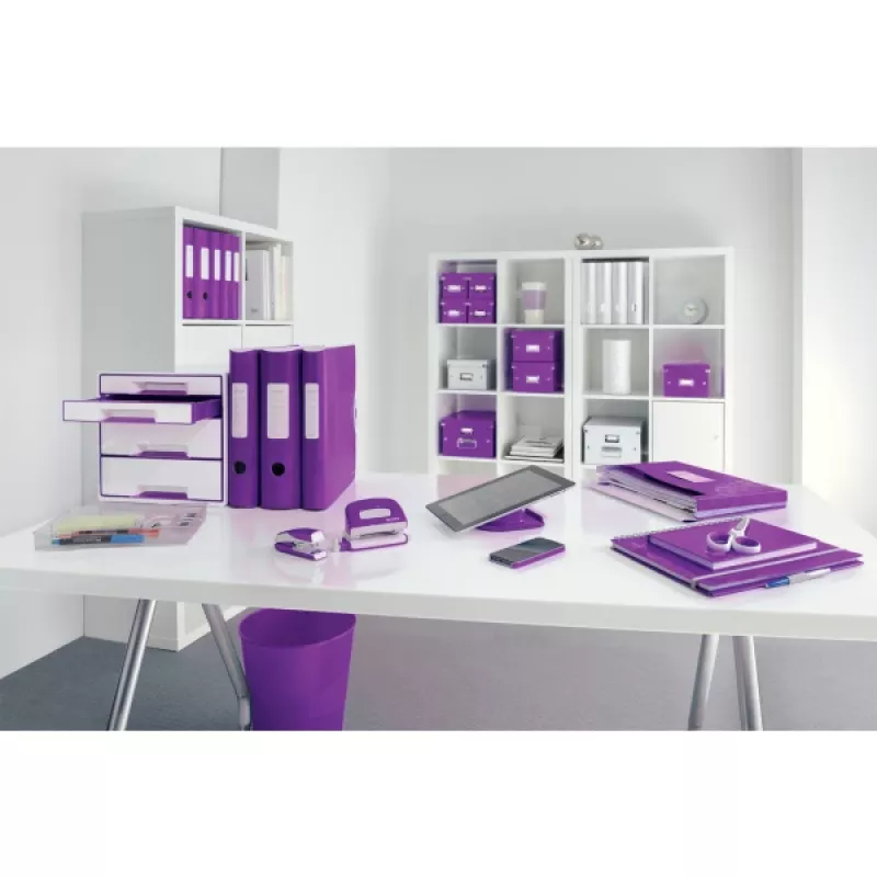 Leitz Active PP WOW -vipukansio A4/80 mm, A4, polyfoam, violetti, 500 arkkia, 80 g/m², 8,2 cm