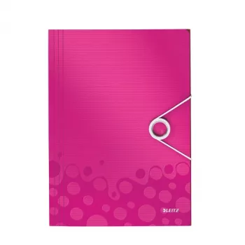 Leitz WOW 3-läppäkansio PP A4, A4, polypropeeni (PP), pinkki, pysty, 150 arkkia, 235 mm