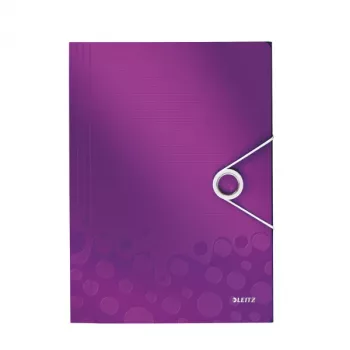 Leitz WOW 3-läppäkansio PP A4, A4, polypropeeni (PP), metalli, violetti, pysty, 150 arkkia, 235 mm