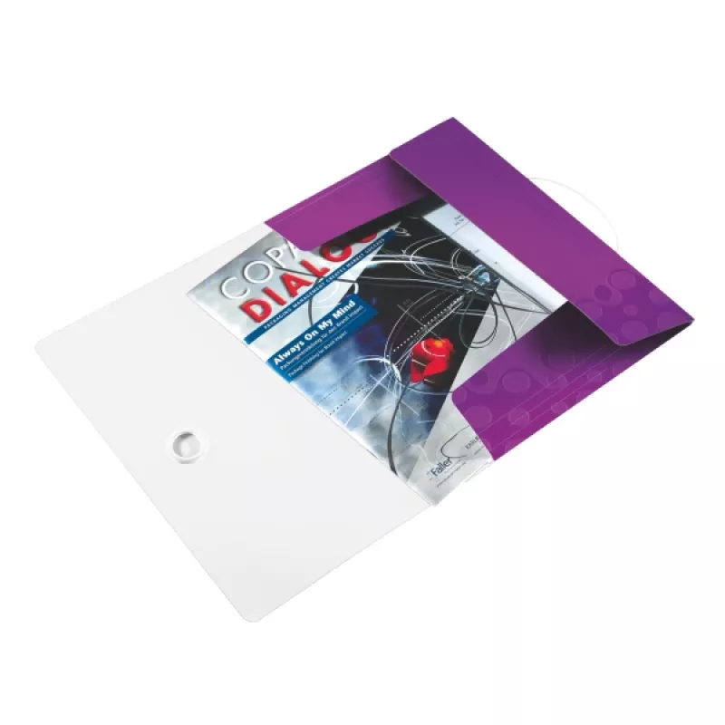 Leitz WOW 3-läppäkansio PP A4, A4, polypropeeni (PP), metalli, violetti, pysty, 150 arkkia, 235 mm