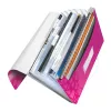 Leitz WOW -projektikansio PP, tavallinen arkistokansio, A4, polypropeeni (PP), metalli, pinkki, 200 arkkia, 254 mm