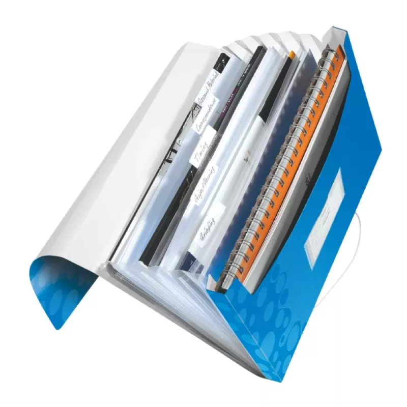 Leitz WOW -projektikansio PP, A4, polypropeeni (PP), sininen, 200 arkkia, 254 mm, 38 mm