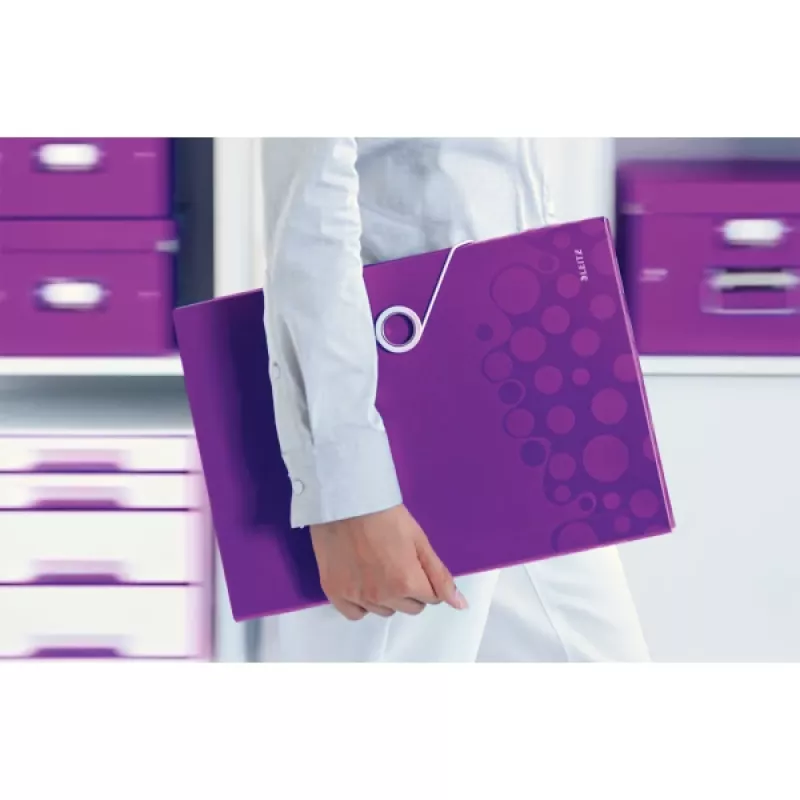 Leitz WOW -projektikansio PP, A4, polypropeeni (PP), violetti, 200 arkkia, 254 mm, 38 mm