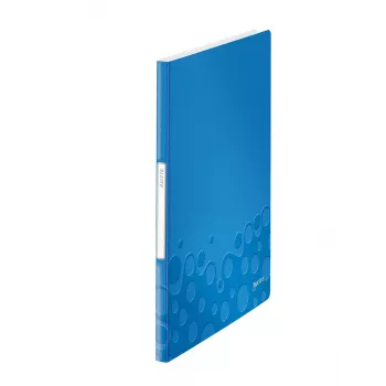 Leitz WOW -näyttökirja PP 20 taskua, sininen, metalli, polyvinyylikloridi (PVC), 20 taskua, A4, 231 mm, 13 mm