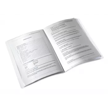 Leitz WOW -näyttökirja PP 20 taskua, sininen, metalli, polyvinyylikloridi (PVC), 20 taskua, A4, 231 mm, 13 mm