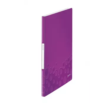 Leitz WOW -näyttökirja PP 20 taskua, metalli, violetti, polyvinyylikloridi (PVC), 20 taskua, A4, 231 mm, 13 mm