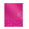 Leitz WOW PP -rengaskansio 6 välilehdellä, A4, polypropeeni (PP), metalli, pinkki, 200 arkkia, 260 mm, 17 mm