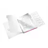 Leitz WOW PP -rengaskansio 6 välilehdellä, A4, polypropeeni (PP), metalli, pinkki, 200 arkkia, 260 mm, 17 mm