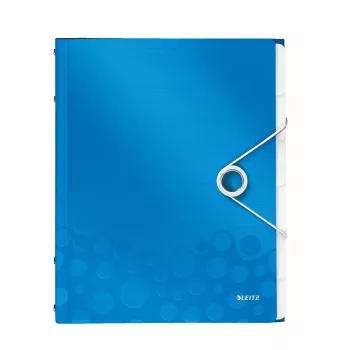 Leitz WOW PP -välilehtikirja, 6 välilehteä, A4, polypropeeni (PP), sininen, metalli, 200 arkkia, 260 mm, 17 mm