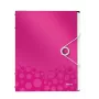 Leitz WOW PP -välilehtikirja, 12 välilehteä, A4, polypropeeni (PP), metalli, pinkki, 200 arkkia, 265 mm, 17 mm