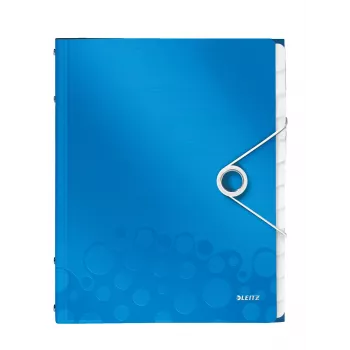 Leitz Registerbuch WOW PP 12 välilehteä, A4, polypropeeni (PP), sininen, metalli, 200 arkkia, 265 mm, 17 mm
