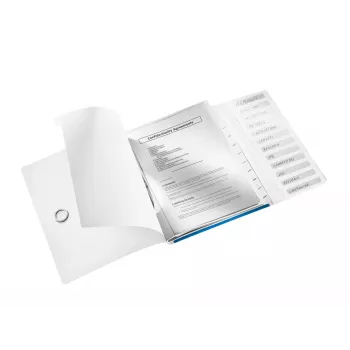 Leitz Registerbuch WOW PP 12 välilehteä, A4, polypropeeni (PP), sininen, metalli, 200 arkkia, 265 mm, 17 mm