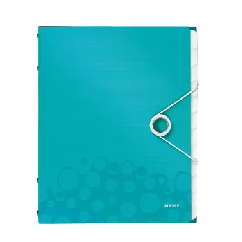 Leitz WOW erotuslehtikirja PP, 12 välilehteä, A4, polypropeeni (PP), sininen, metalli, 200 arkkia, 265 mm, 17 mm