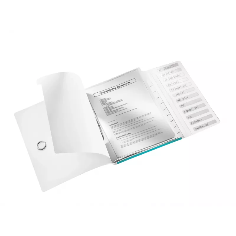 Leitz WOW erotuslehtikirja PP, 12 välilehteä, A4, polypropeeni (PP), sininen, metalli, 200 arkkia, 265 mm, 17 mm