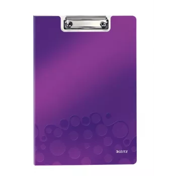 Leitz WOW kirjoitusalusta kannella, A4, polyfoam, violetti, 75 arkkia, 1 tasku, 230 mm