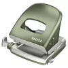 Leitz NeXXt Style rei'itin, 2-reikäinen 30 arkkia metalli, 30 arkkia, vihreä, hopea, metalli, 8 cm, A6, 107 mm