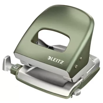 Leitz NeXXt Style rei'itin, 2-reikäinen 30 arkkia metalli, 30 arkkia, vihreä, hopea, metalli, 8 cm, A6, 107 mm