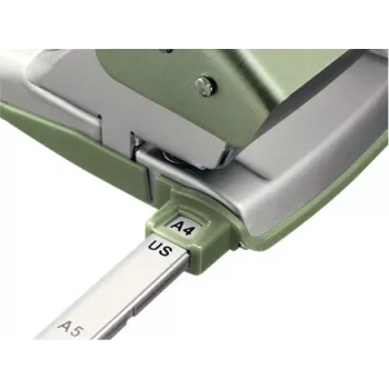Leitz NeXXt Style rei'itin, 2-reikäinen 30 arkkia metalli, 30 arkkia, vihreä, hopea, metalli, 8 cm, A6, 107 mm