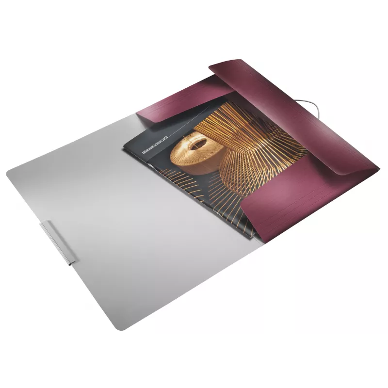 Leitz 3-läppäinen kansio Style PP A4, A4, polypropeeni (PP), punainen, 150 arkkia, 80 g/m², kuminauha