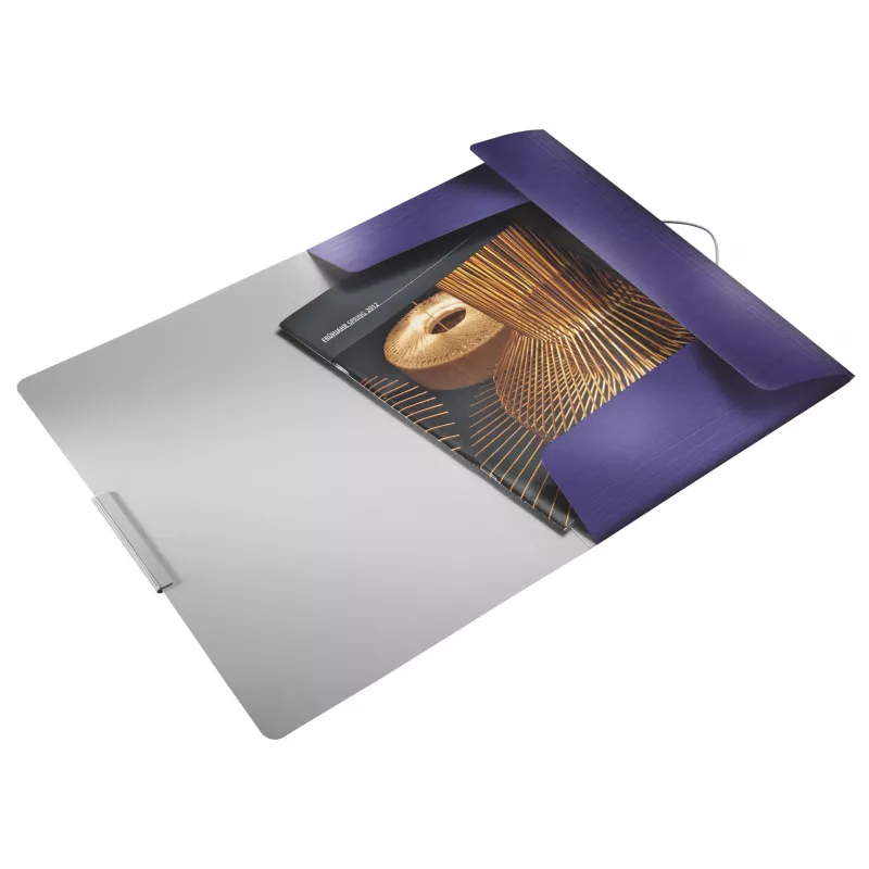 Leitz 3-läppäinen kansio Style PP A4, A4, polypropeeni (PP), sininen, 150 arkkia, 80 g/m², kuminauha