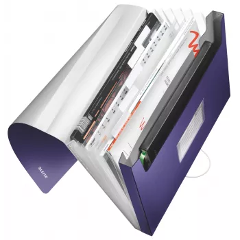 Leitz laajennettava haitarikansio PP, A4, polypropeeni (PP), sininen, 250 arkkia, 80 g/m², 6 lokeroa