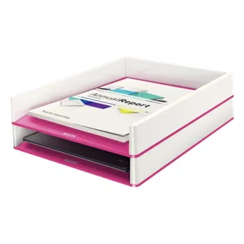 Leitz asiakirjalokero WOW Dual Colour, muovi, metalli, pinkki, A4, 267 mm, 336 mm, 49 mm