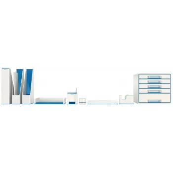 Leitz asiakirjalokero WOW Dual Colour, muovi, sininen, metalli, A4, 267 mm, 336 mm, 49 mm