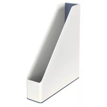 Leitz WOW Dual Colour aikakauslehtikotelo, valkoinen, muovi, A4, 272 mm, 318 mm, 430 g