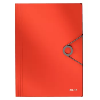 Leitz 3-läppäkansio Solid PP A4, läppäkansio, A4, polypropeeni (PP), punainen, 150 arkkia, 80 g/m²