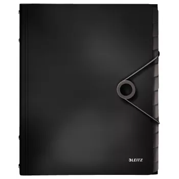 Leitz Trennbuch Solid 12 Tabs, kansio, A4, polypropeeni (PP), musta, 200 arkkia, 80 g/m²