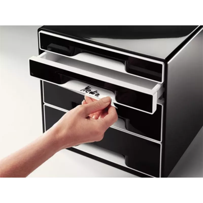 Leitz Desk Cube 4 laatikkoa, 4 laatikkoa, muovi, musta, 1 kpl, 270 mm, 287 mm
