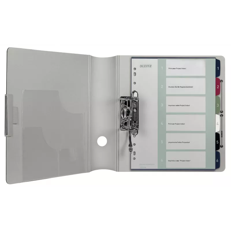 Leitz Index PC Printable 1-6 Style PP A4+, numeerinen rekisteri, polypropeeni (PP), monivärinen, pysty, A4 Maxi, 245 mm