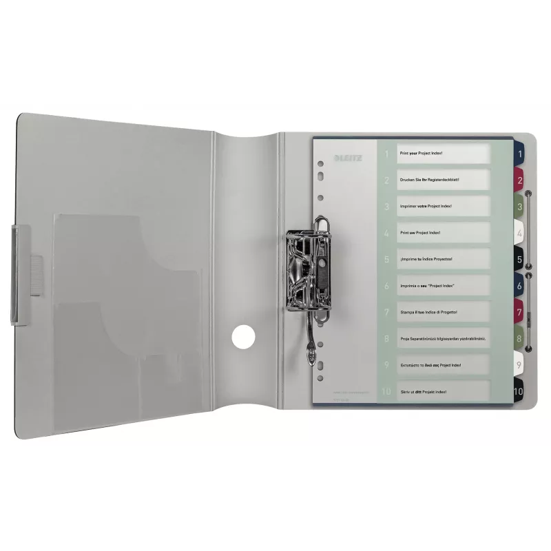 Leitz Index PC tulostettava 1-10 Style PP A4+, numeerinen välilehtirekisteri, polypropeeni (PP), monivärinen, pysty, A4 Maxi, 245 mm