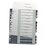 Leitz Index PC Printable 1-12 Style PP A4+, numeerinen rekisteri, polypropeeni (PP), monivärinen, pysty, A4 Maxi, 245 mm