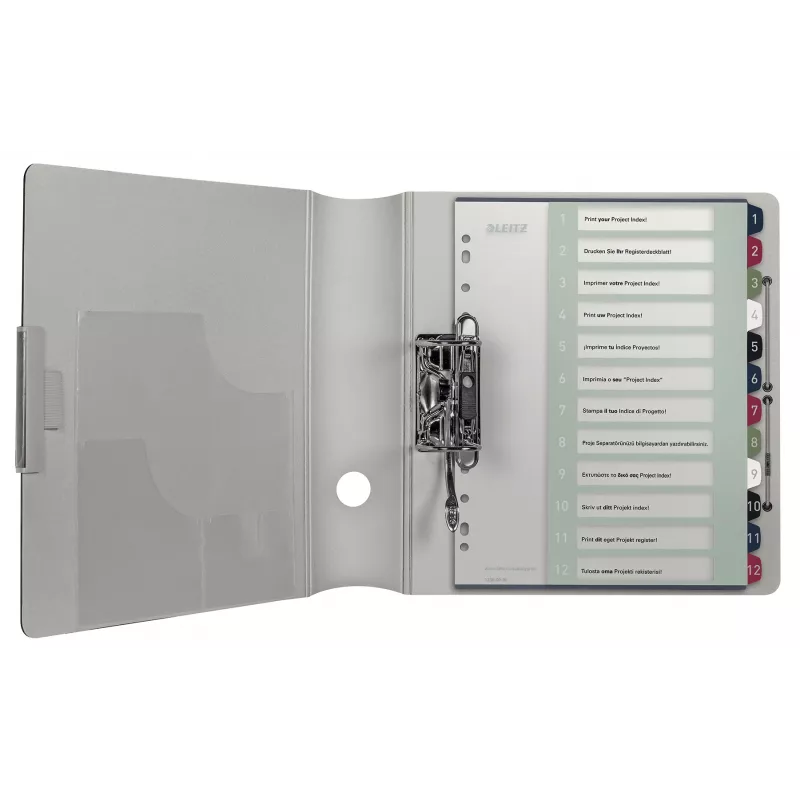 Leitz Index PC Printable 1-12 Style PP A4+, numeerinen rekisteri, polypropeeni (PP), monivärinen, pysty, A4 Maxi, 245 mm