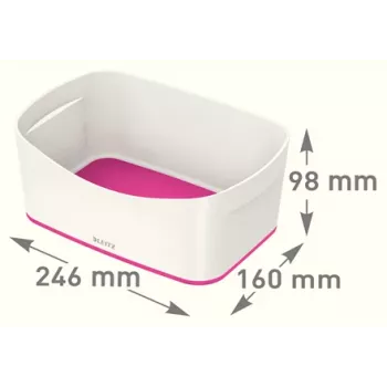 Esselte 5257-10-23 säilytyslaatikko suorakaide akryylinitriilibutadieenistyreeni (ABS) pinkki, valkoinen