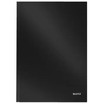 Leitz Notebook Solid Hardcover A4 viivallinen 90 g 80 arkkia, yksivärinen, musta, A4, 80 arkkia, matta, 80 g/m²
