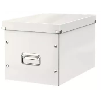 Leitz Box Click & Store WOW Cube suuri säilytyslaatikko, säilytyslaatikko, valkoinen, suorakaide, kartonki, yksivärinen, sisäkäyttö
