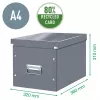 Leitz Box Click & Store WOW Cube Large säilytyslaatikko, fuksia, kartonki, 320 mm, 360 mm, 310 mm